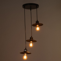 Светильник ЭкономСвет "Артена" 3x40Вт E27 черный 38х26х15-78 см.