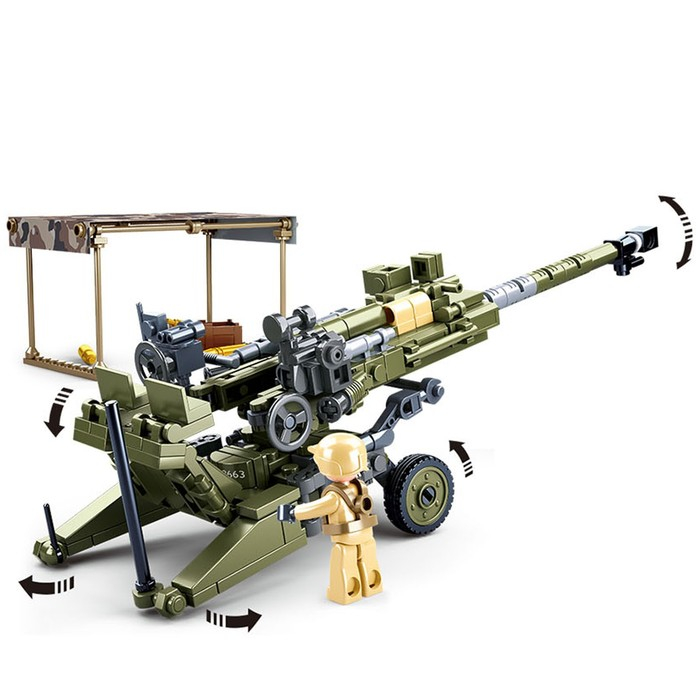 Конструктор Модельки &laquo;Гаубица&raquo;, 258 деталей