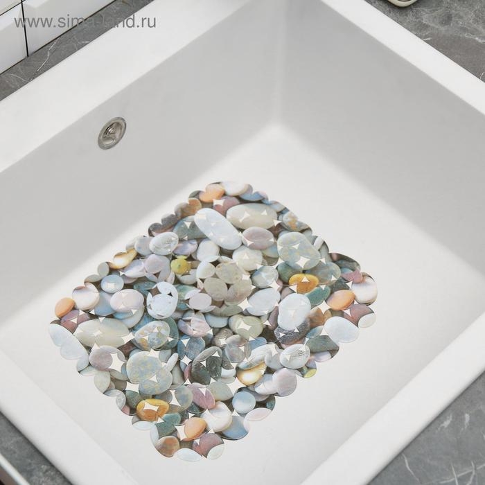 Решётка в раковину Доляна &laquo;Галька&raquo;, 25&times;28 см