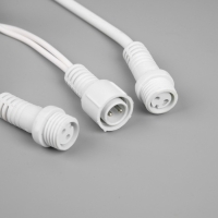 Гирлянда &laquo;Нить&raquo; 10 м, IP65, УМС, белая каучуковая нить, 100 LED, свечение тёплое белое, 220 В