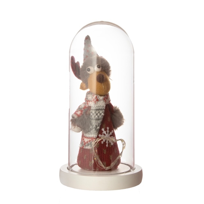 Ночник &laquo;Новогодний олень&raquo; LED 3хААА красный 11х11х22,5см