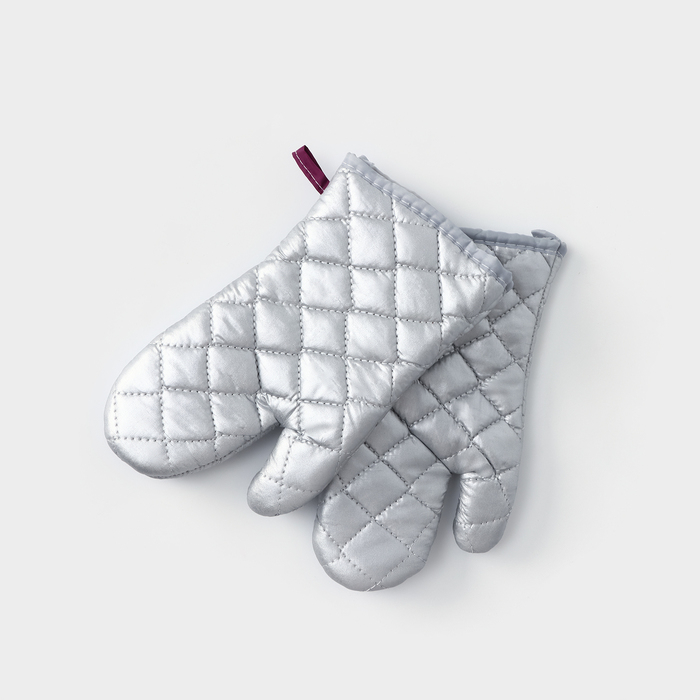 Набор прихваток &laquo;Профи&raquo;, 2 шт, 30&times;16&times;2 см, цвет серый