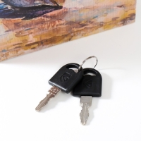 Сейф-книга дерево кожзам "Лодка на берегу моря" 21х13х5 см