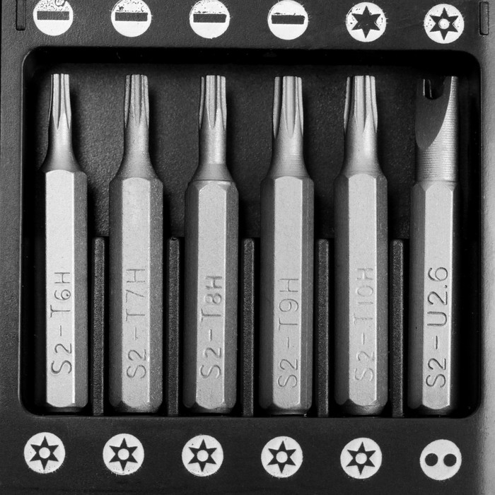 Набор для точных работ ТУНДРА, сталь S2, 25 предметов