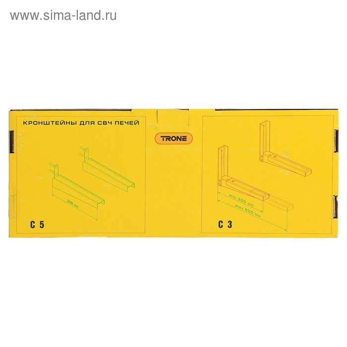 Кронштейн Trone С 3, для микроволновой печи, регулируемый, до 40 кг, 300-500 мм, металлик