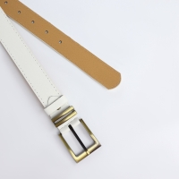 Ремень женский, ширина 2,5 см, винт, цвет белый