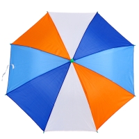 Зонт-трость &laquo;Радуга&raquo;, полуавтоматический, со свистком, R=38см, цвета МИКС