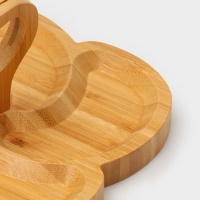 Менажница Доляна &laquo;Вертиго&raquo;, 19,5&times;19,5 см, бамбук