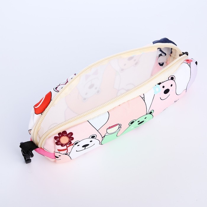 Рюкзак школьный из текстиля на молнии, 3 кармана, пенал, цвет розовый