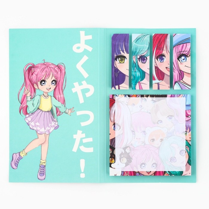 Книжка стикеров &laquo;Аниме&raquo;, 5 блоков, 30 л