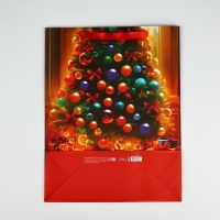 Пакет подарочный новогодний ламинированный &laquo;Уютный Новый год&raquo;, ёлка, L 31 х 40 х 11.5 см , Новый год