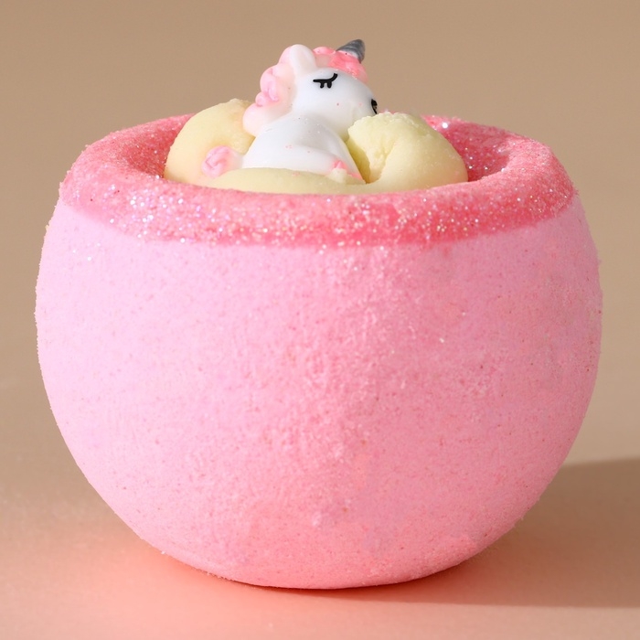 Бомбочка для ванны с игрушкой ЧИСТОЕ СЧАСТЬЕ &laquo;Единорог&raquo;, 130 г, Новый Год