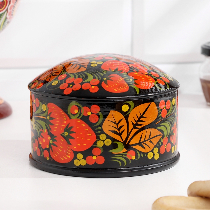 Коробка &laquo;Ягодка&raquo;, большая, 12-13&times;9-10 см, хохлома