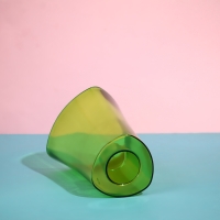 Горшок для орхидей, 1,3 л, 13,6 &times; 14,1 &times; 20 см, пластик, прозрачно-зелёный