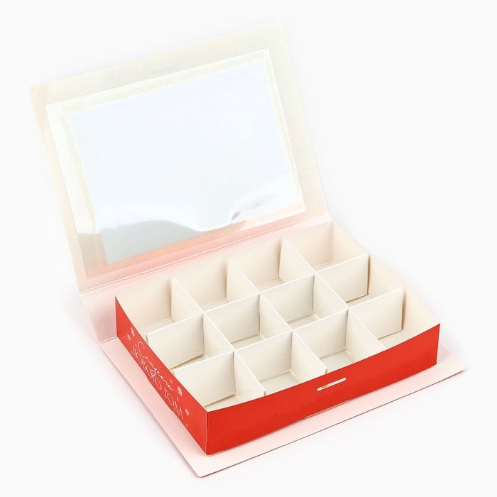 Коробка под 12 конфет с ячейками &laquo;Аромат праздника&raquo; 18.8 х 13.5 х 3.5 см, Новый год