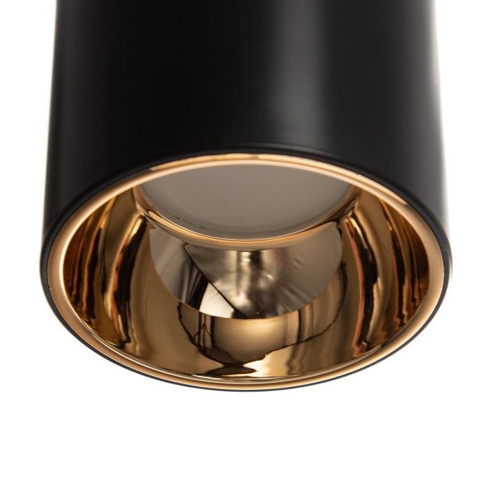 Светильник "Рум" GU10 10Вт черно-золотой 8х18х14 см
