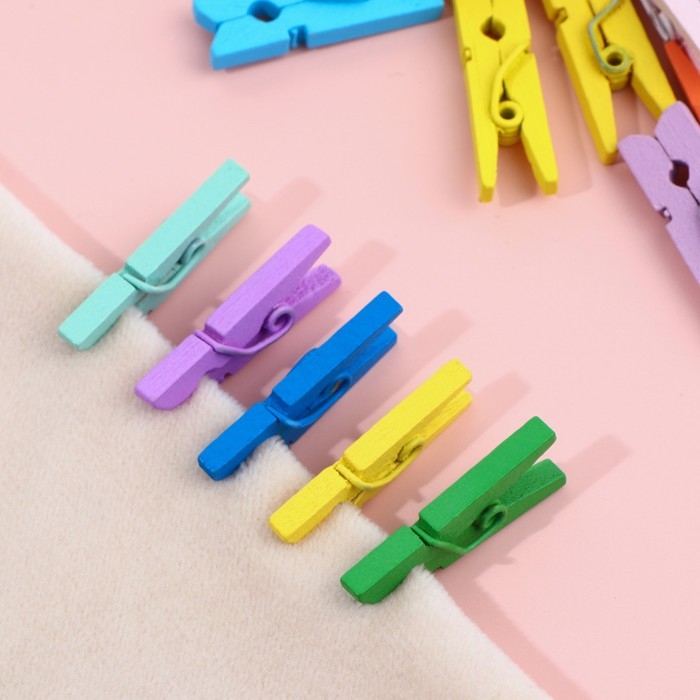 Прищепки для шитья, 2,5 &times; 0,7 &times; 0,3 см, 18 шт, цвет разноцветный