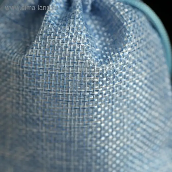 Мешочек подарочный из холщи, голубой, 10&times;14 см