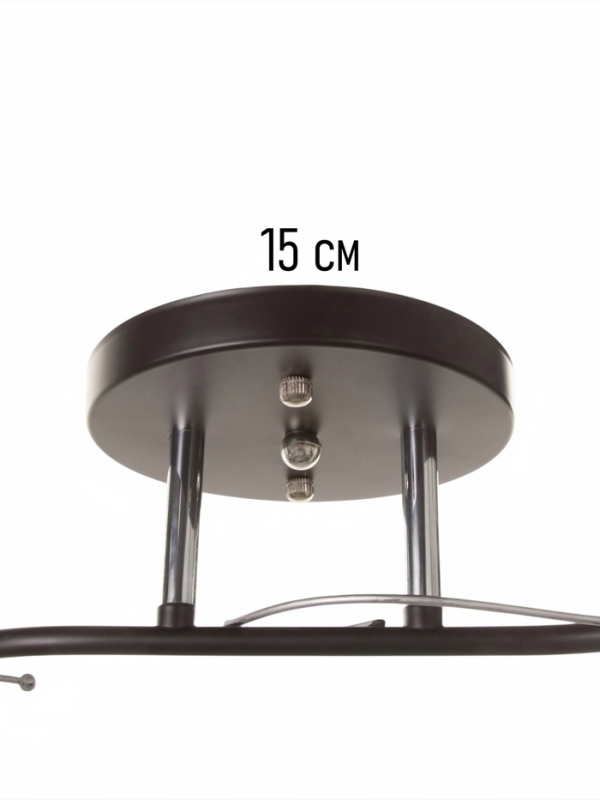 Люстра "Лайма" 2хЕ27 40Вт черно-хромовый 50х15х24 см