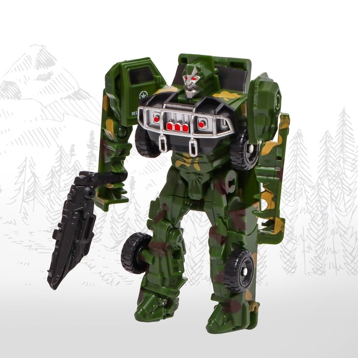 Робот &laquo;Военная машина&raquo;, трансформируется