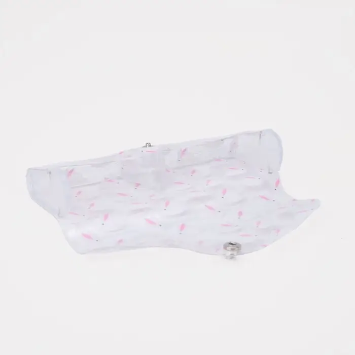 Футляр для очков на кнопке, длина 15,6 см, цвет розовый/прозрачный