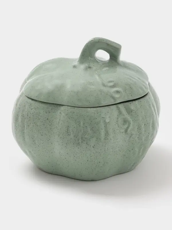 Горшок для запекания Борисовская керамика &laquo;Тыква&raquo;, 2.4 л, зелёный