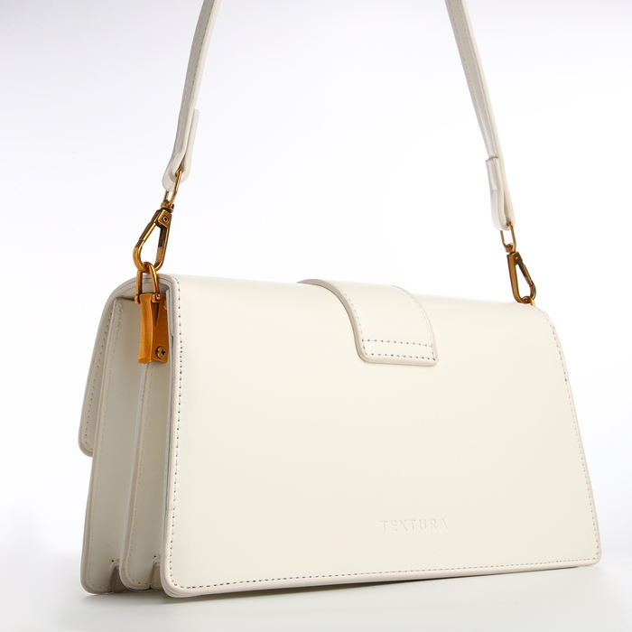 Сумка женская TEXTURA, средний размер, цвет молочный