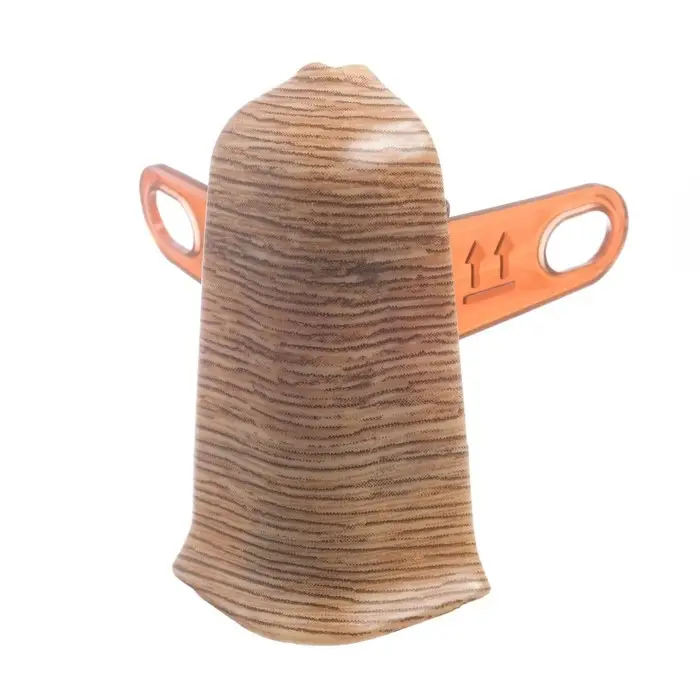 Угол наружный (внешний) &laquo;Деконика&raquo;, с крепежом для плинтуса, 55 мм, 211 дуб рустик