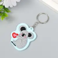 Брелок для ключей на кольце &laquo;Румяная коала с сердечком&raquo;, резина, 5&times;5.5 см