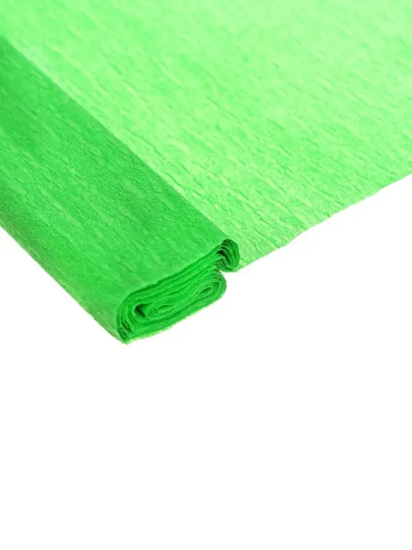 Бумага крепированная 50 х 200 см, в рулоне, 32 г/м2, светло-зелёная