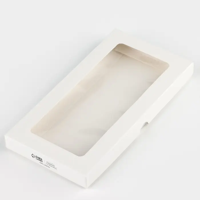 Коробка для шоколада &laquo;Белая&raquo;, с окном, 16.4 х 8.4 х 1.7 см