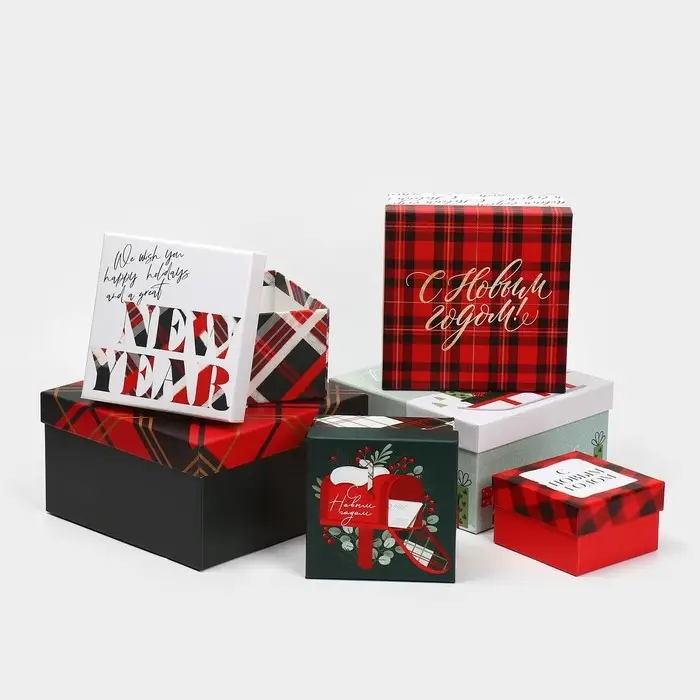 Набор подарочных коробок 6в1 &laquo;Тепла и уюта&raquo;, 10 х 10 х 6 - 20 х 20 х 11 см, Новый год