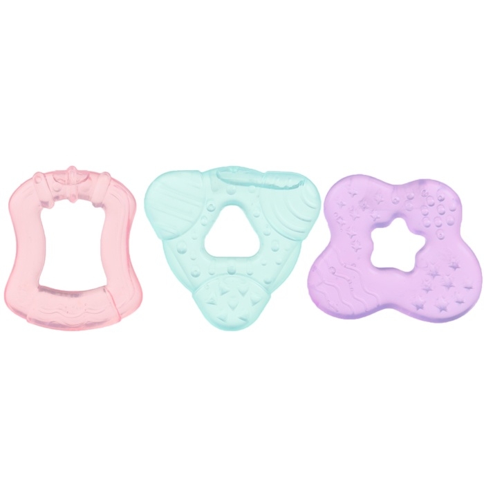 Набор прорезывателей охлаждающих с водой &laquo;Зубки&raquo;, 3 шт, цвет МИКС, Крошка Я