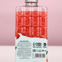 Соль для ванны во флаконе шоколад &laquo;Счастье рядом&raquo;, аромат ягодный десерт, 360 г, ЧИСТОЕ СЧАСТЬЕ