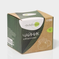 Чайник заварочный стеклянный с бамбуковой крышкой BellaTenero &laquo;Эко&raquo;, 400 мл, 13,5&times;10&times;10,5 см