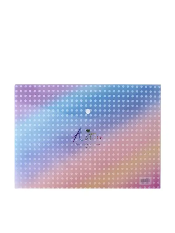 Папка-конверт на кнопке формат А4 180мкр блестящая МИКС Структура (штрихкод на штуке)