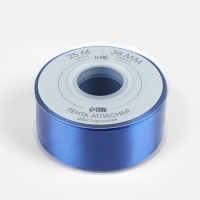 Лента атласная двухсторонняя №0329 38мм*25&plusmn;1м синий TR