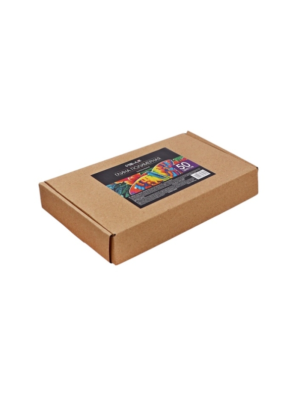 Набор глина полимерная запекаемая, 50 цветов по 20 г, с аксессуарами, в гофрокоробе