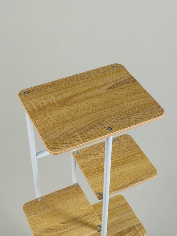 Подставка для цветов Greengo, 5 полок, 36 &times; 23 &times; 94 см, напольная, каркас металл, полки МДФ, белая