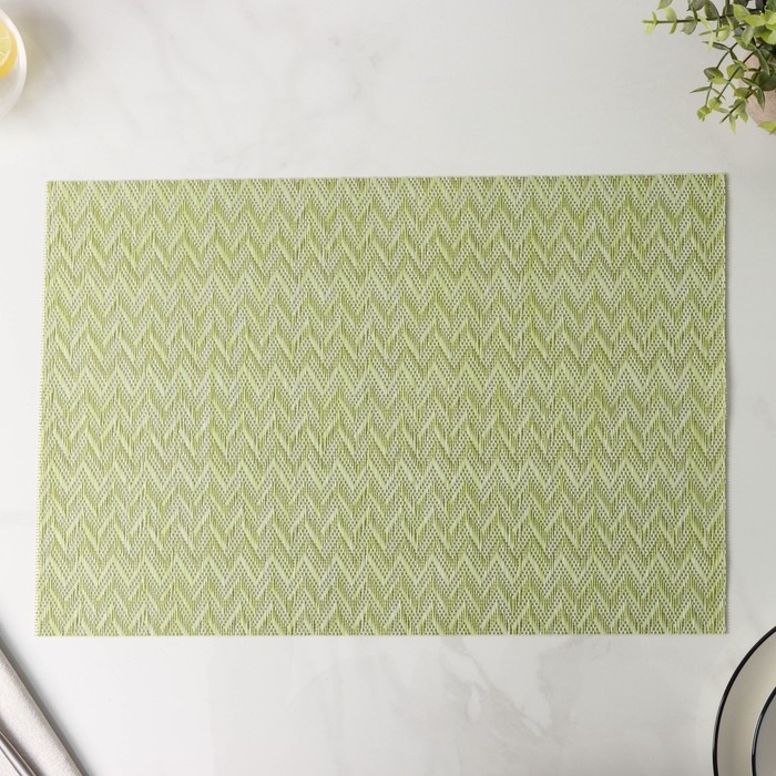 Салфетки сервировочные на стол Доляна, 4 шт, 45&times;30 см, цвет зелёный