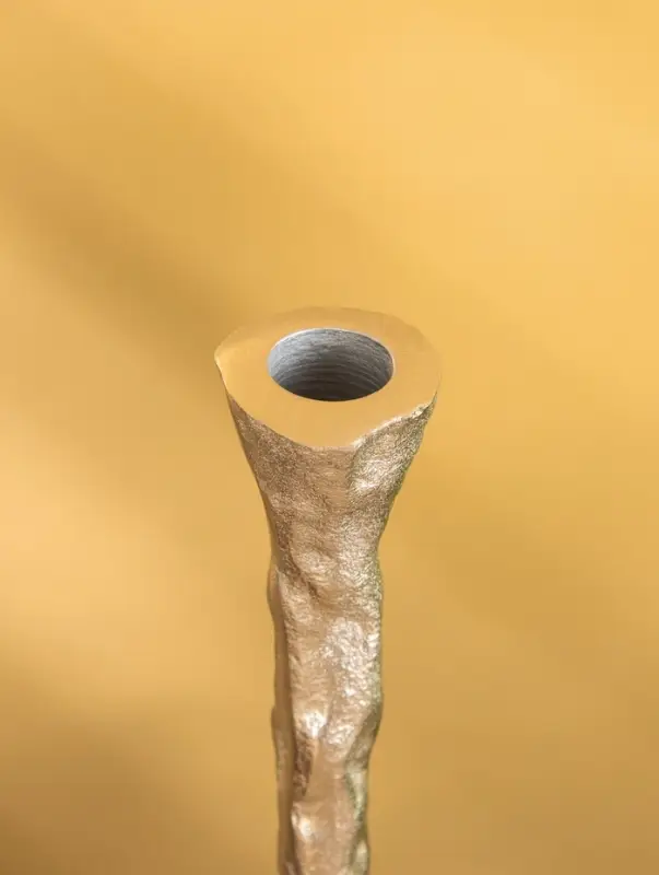 Подсвечник "Капель" алюминий 30 см, цв. серебро