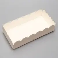 Коробка для печенья, белая, 10&times;20&times;5 см