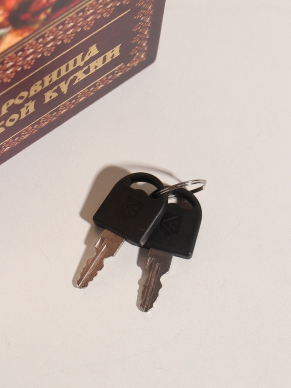 Сейф-книга дерево кожзам "Сокровища Русской кухни" тиснение 21х13х5 см