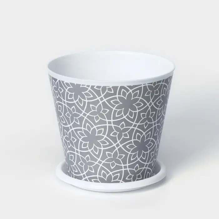 Горшок для цветов Доляна &laquo;Кракле&raquo;, 800 мл, цвет серый