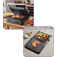 Электрогриль КТ-3675 двусторонний гриль электрический 2000Вт