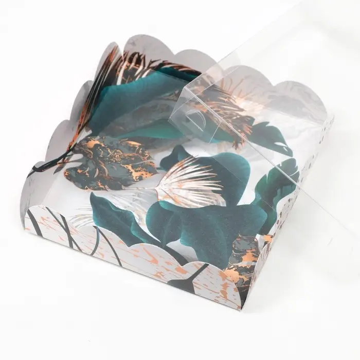 Коробка для печенья, &laquo;Мраморный гербарий&raquo;, 12&times;12&times;3 см