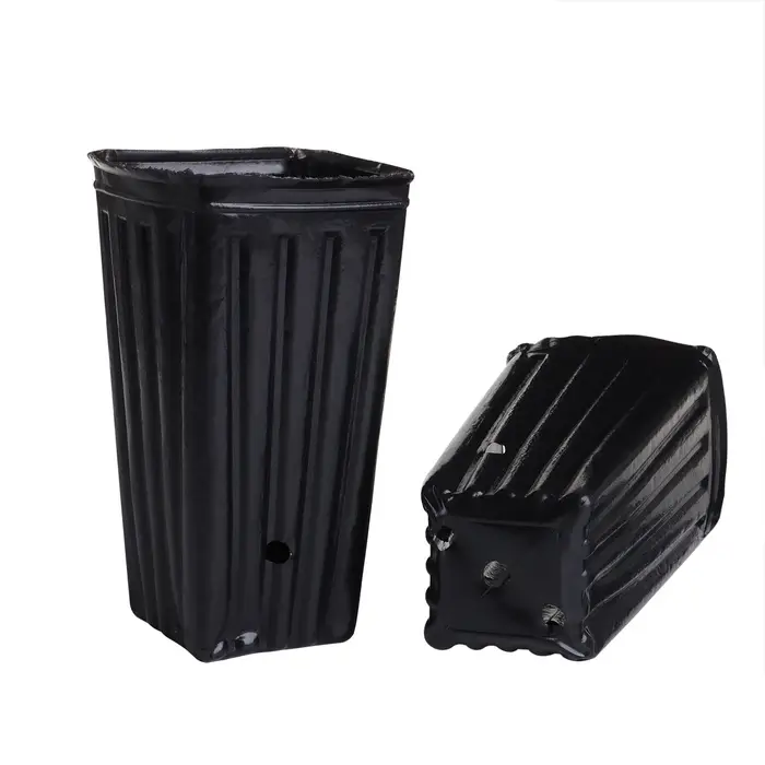 Пакет для рассады, 1,5 л, 11 &times; 11 см, h = 20 см, полиэтилен, чёрный, Greengo