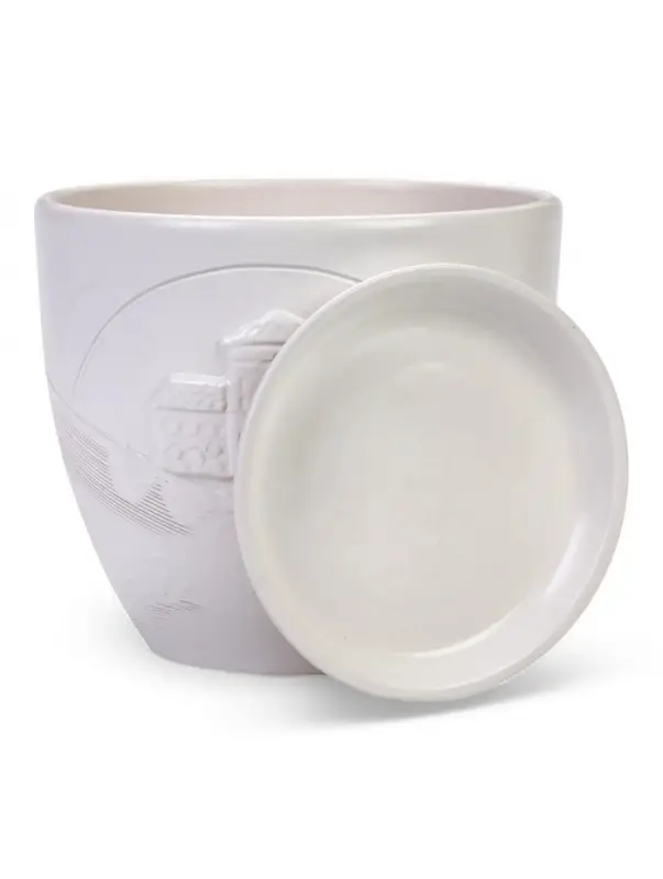 Горшок цветочный с поддоном 5 л, d122/h19,5 см белый керамика, "Голландия" (М)