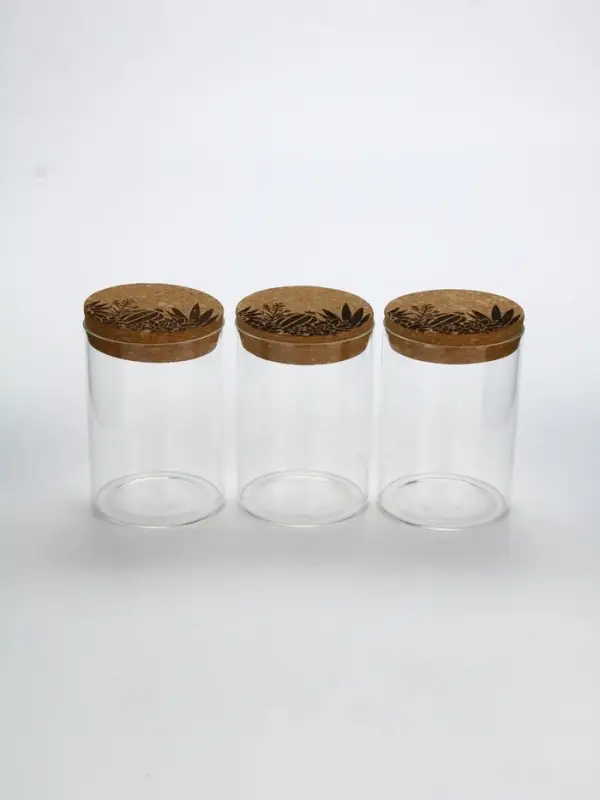 Набор банок для хранения Дорого внимание &laquo;Flora&raquo;, 550 мл, 3 шт