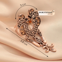 Кольцо для платка &laquo;Лилия графская&raquo;, цвет золотой в чернёном золоте